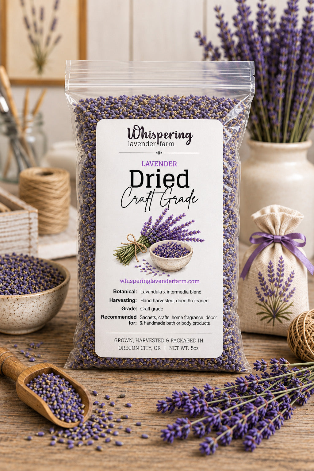 Dried Lavender Buds: Craft Grade