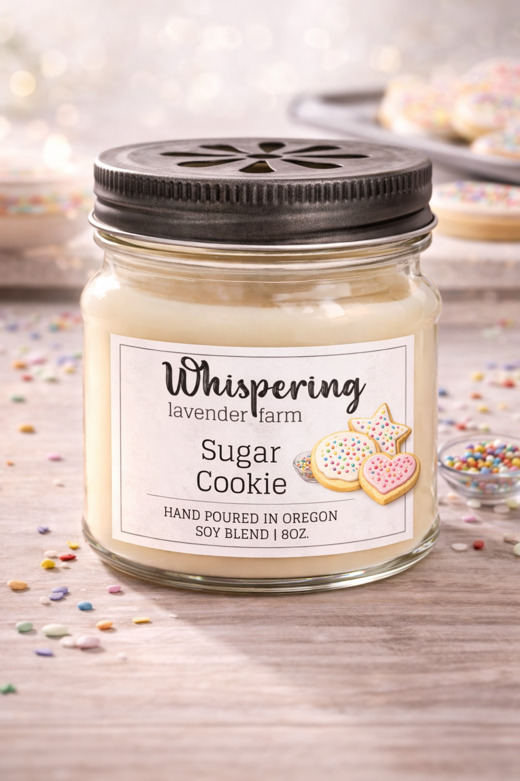 Mason Jar Candle 8oz: Sugar Cookie