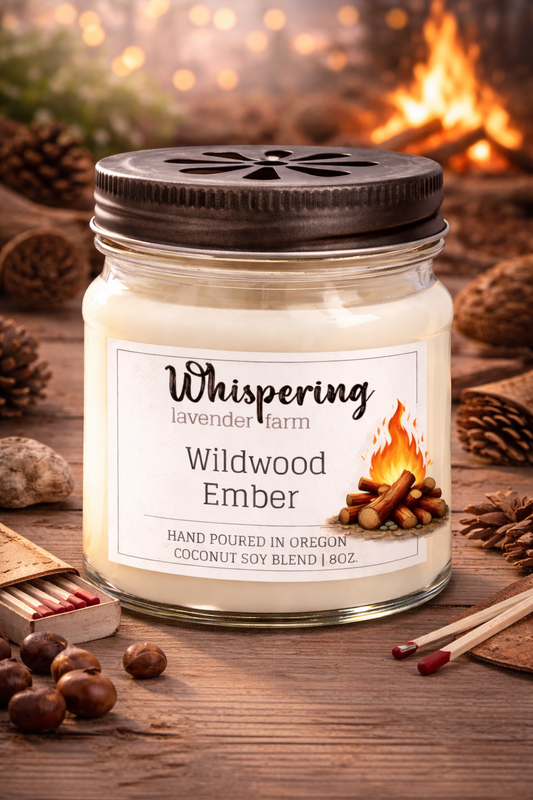 Mason Jar Candle 8oz: Wildwood Ember